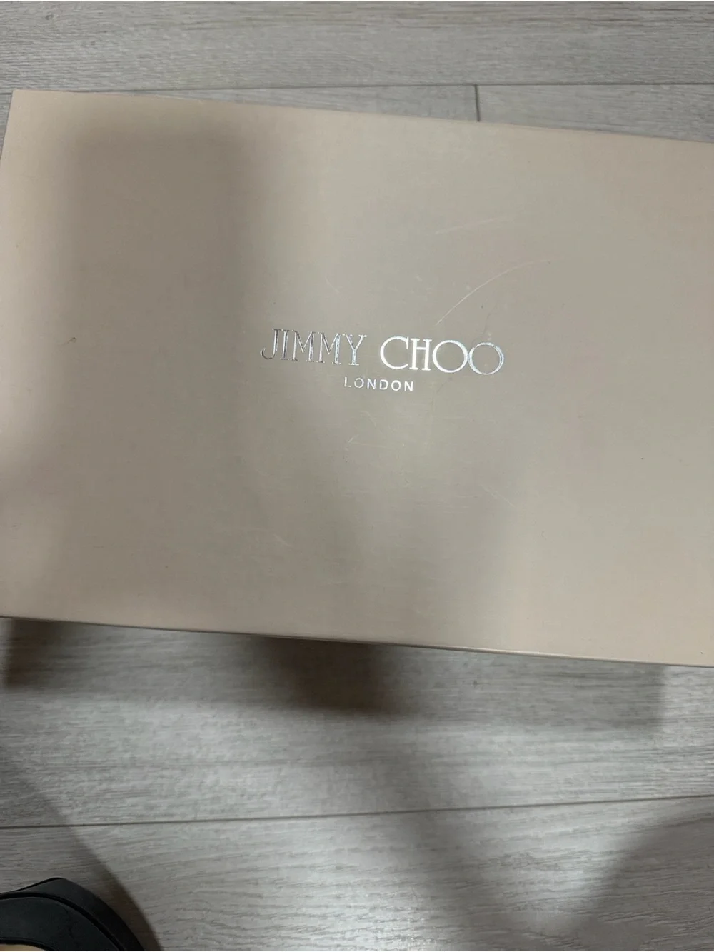 Jimmy Choo Black Patent Leather Peep-Toe Pumps
